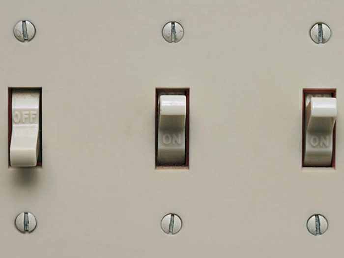 on off light ivory switches