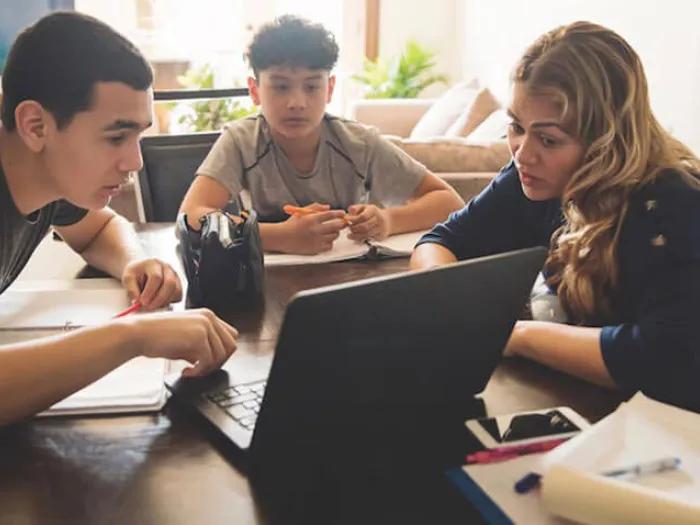 Teens home learning