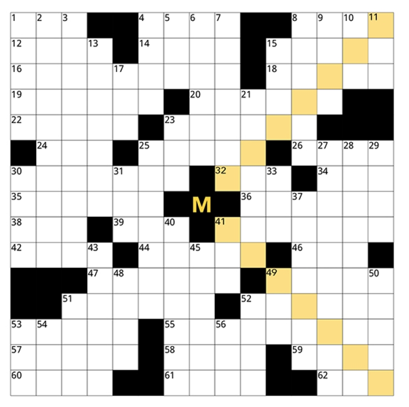 empty crossword puzzle grid