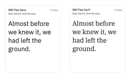 IBM Plex Family Fonts