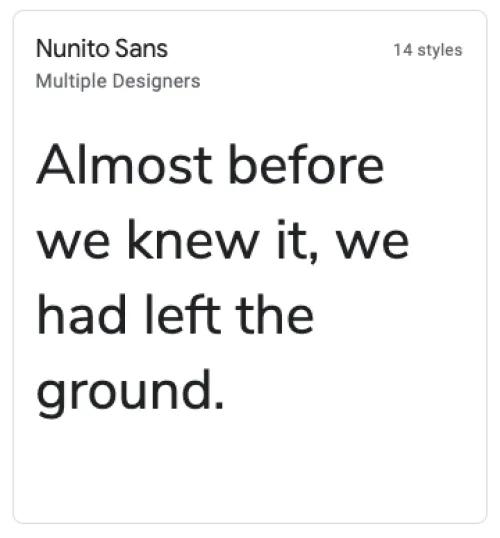 Nunito Sans Font
