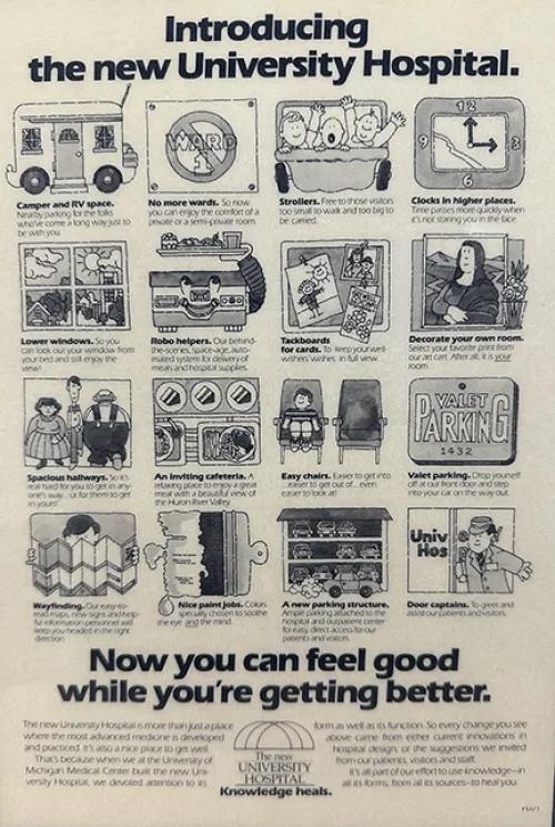 1986 advertisement for University Hospital