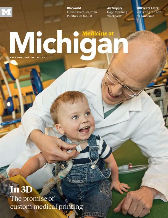 Medicine at Michigan magazine cover for Fall 2018