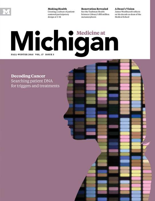 Medicine at Michigan magazine cover for Fall-Winter 2015