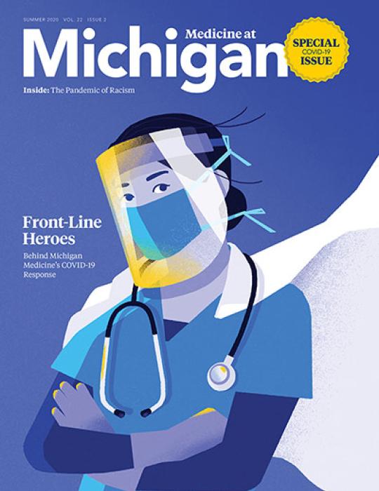 Medicine at Michigan magazine cover for Summer 2020
