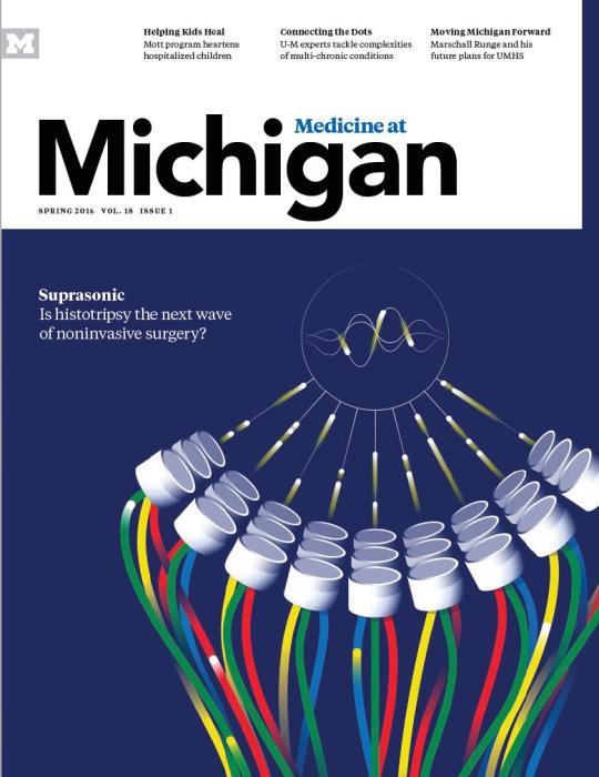 Medicine at Michigan magazine cover for Spring 2016