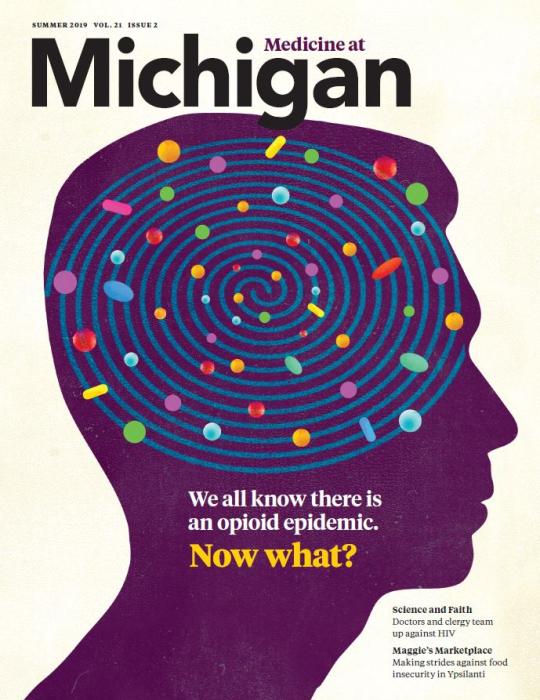 Medicine at Michigan magazine cover for Summer 2019
