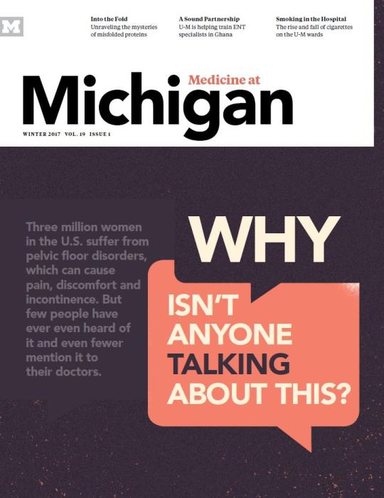 Medicine at Michigan magazine cover for Winter 2017