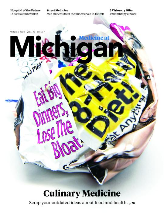 Medicine at Michigan magazine cover for Winter 2020