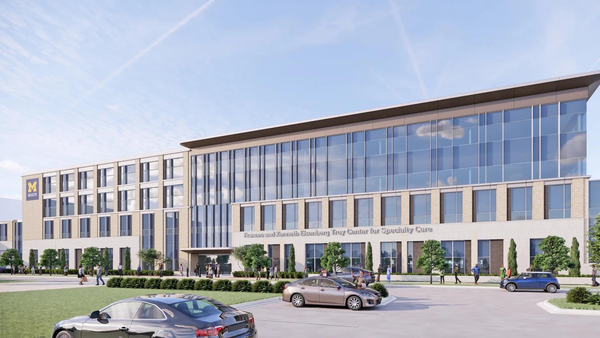 Rendering of Eisenberg Center for Specialty Care in Troy