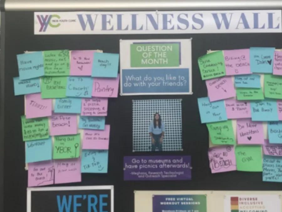 Picture of a bulletin board at a health care clinic