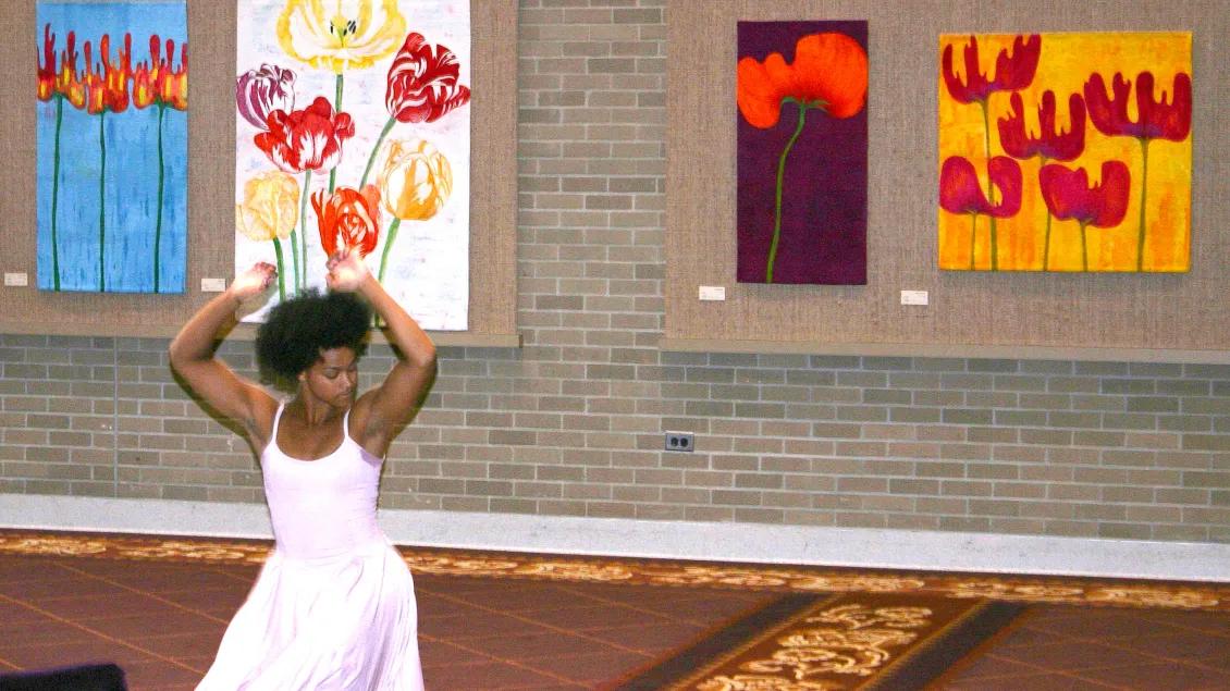 A dancer performs as part of Arts in Health