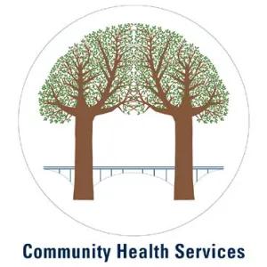 Community Health Services logo with two trees and a bridge