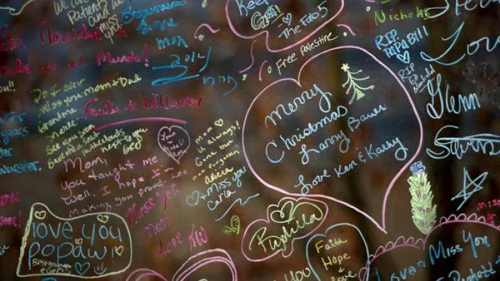 Window messages written in marker