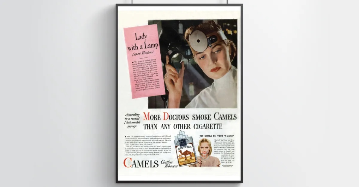 are doctors allowed to smoke cigarettes Tobacco companies ran ads with in white coats claiming 'soothe the throat' and 'aid digestion.' The medical establishment didn't seriously push back until the 1964 Surgeon General report. A full Doctors Hawk Cigarettes img0143