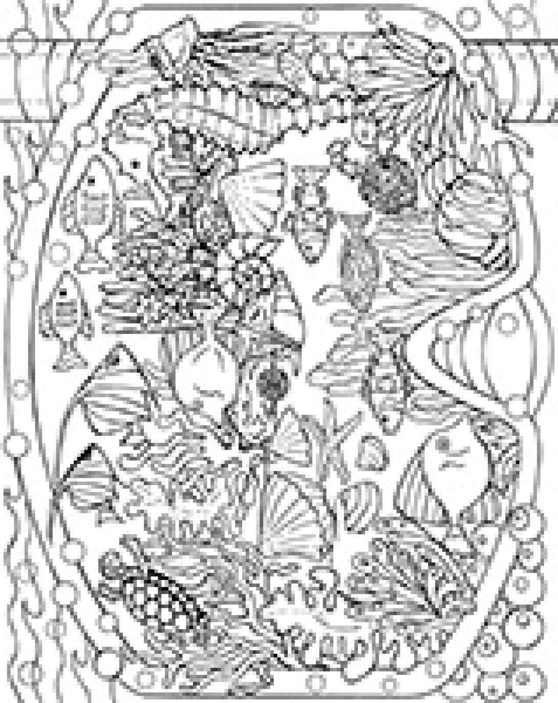Diving coloring page