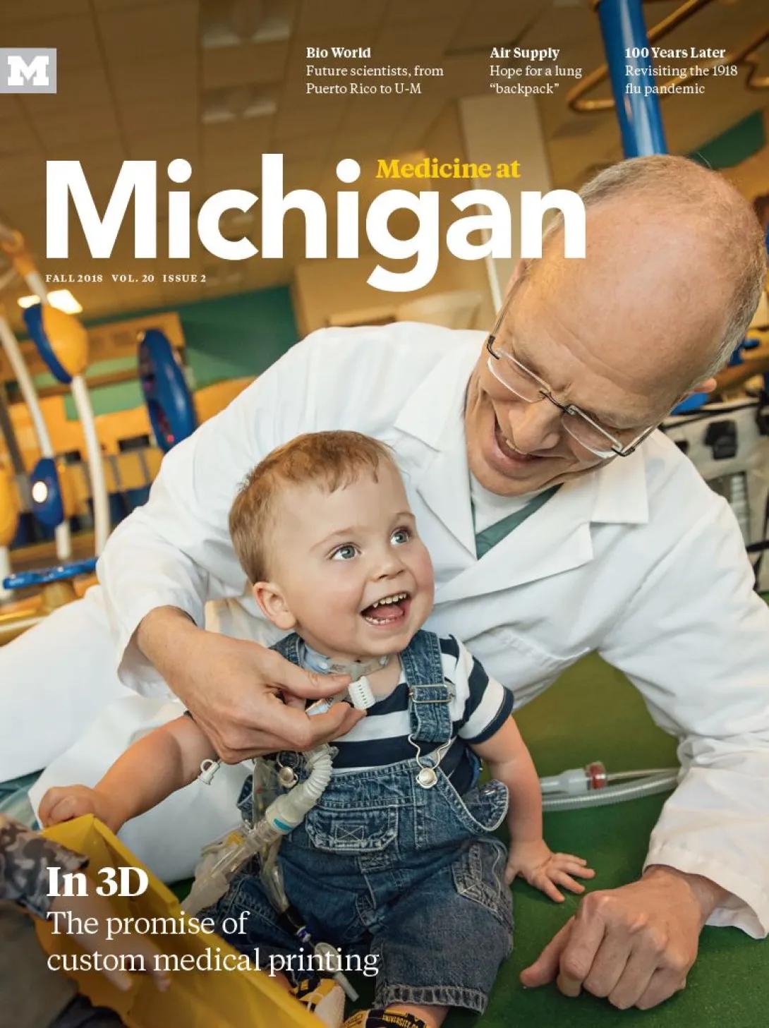 Medicine at Michigan magazine cover for Fall 2018