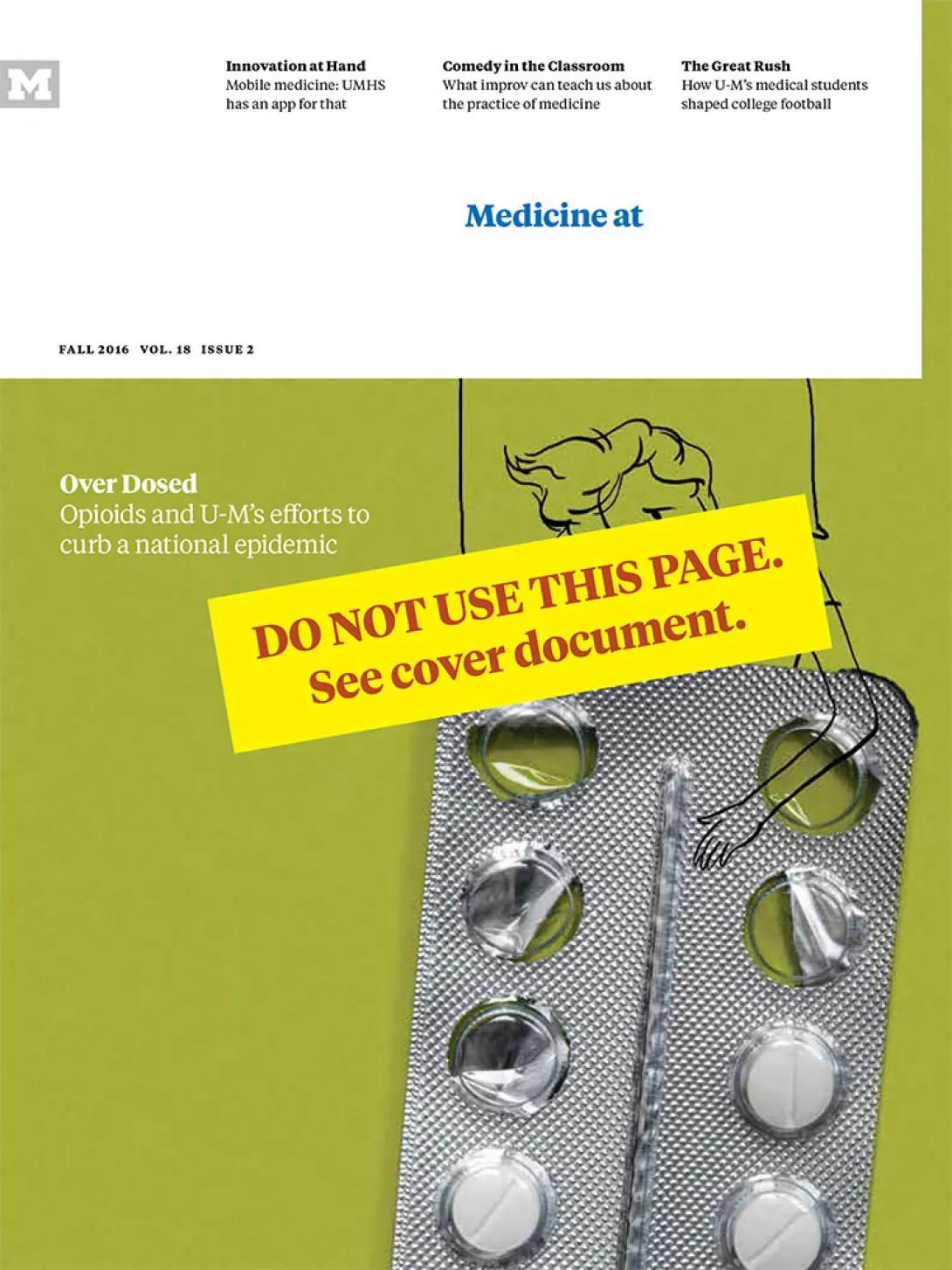 Medicine at Michigan magazine cover for Fall 2016