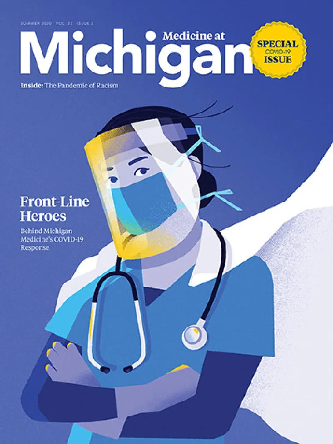 Medicine at Michigan magazine cover for Summer 2020