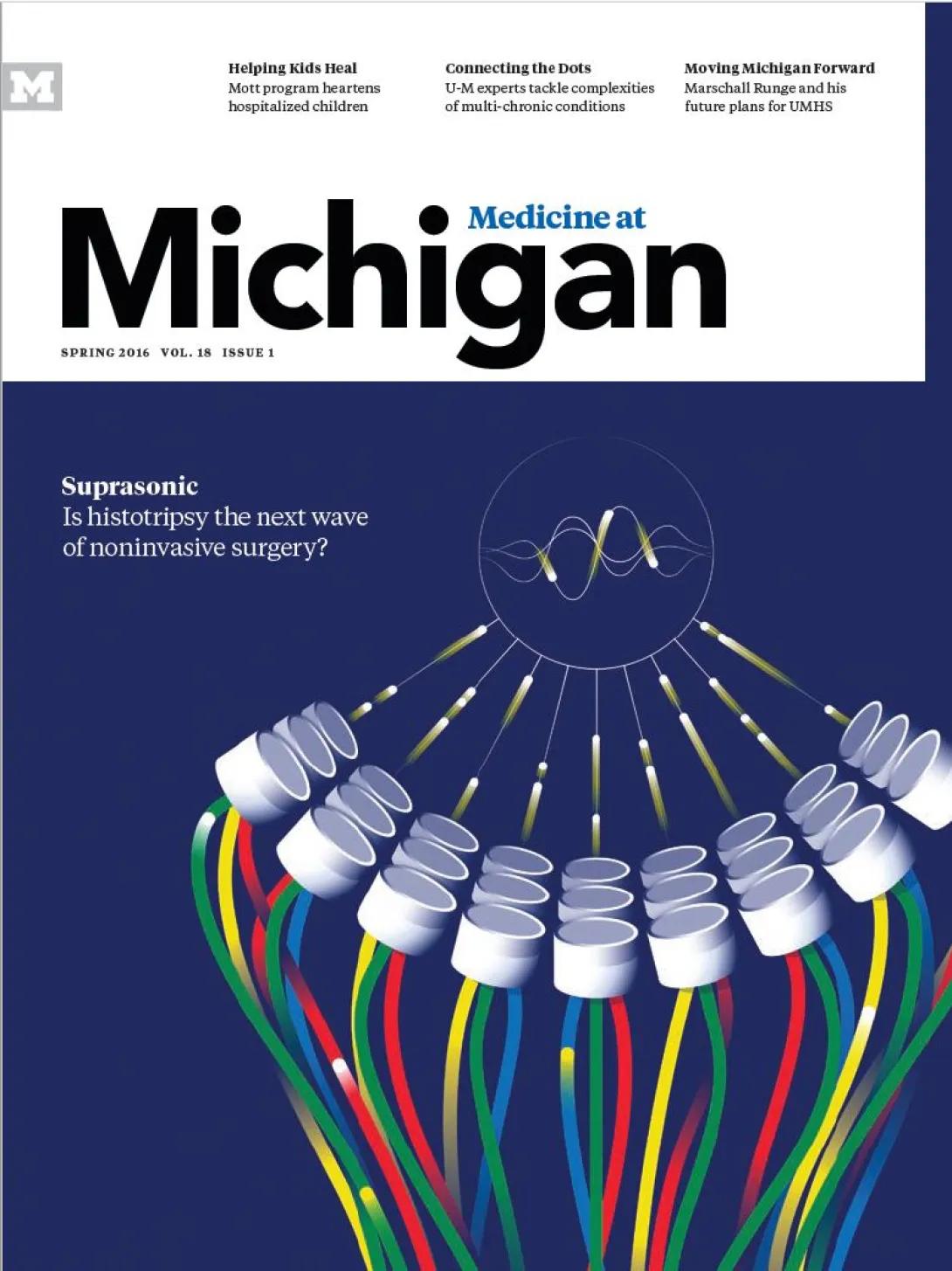Medicine at Michigan magazine cover for Spring 2016
