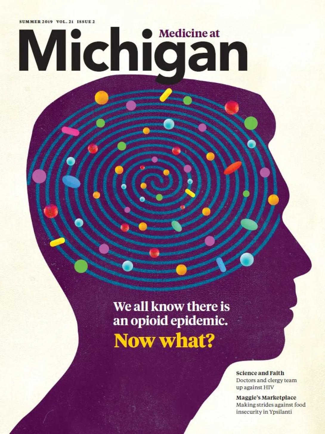 Medicine at Michigan magazine cover for Summer 2019