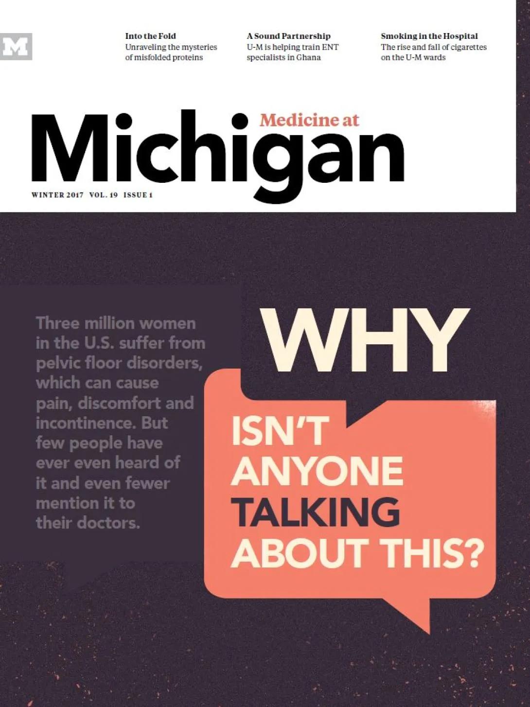 Medicine at Michigan magazine cover for Winter 2017