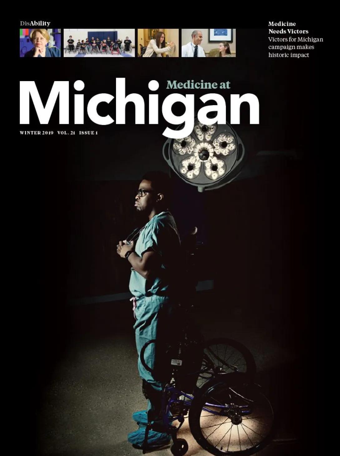 Medicine at Michigan magazine cover for Winter 2019