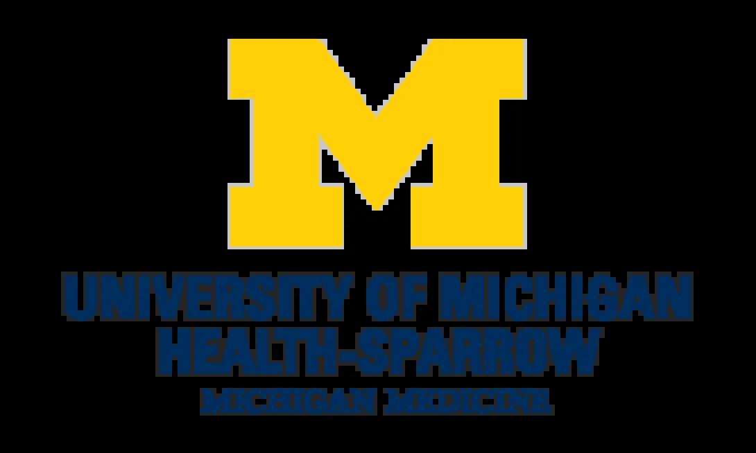 Maize block M with University of Michigan-Sparrow, Michigan Medicine beneath