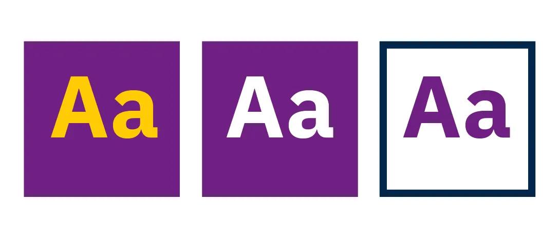A2 Amethyst accessible color combinations