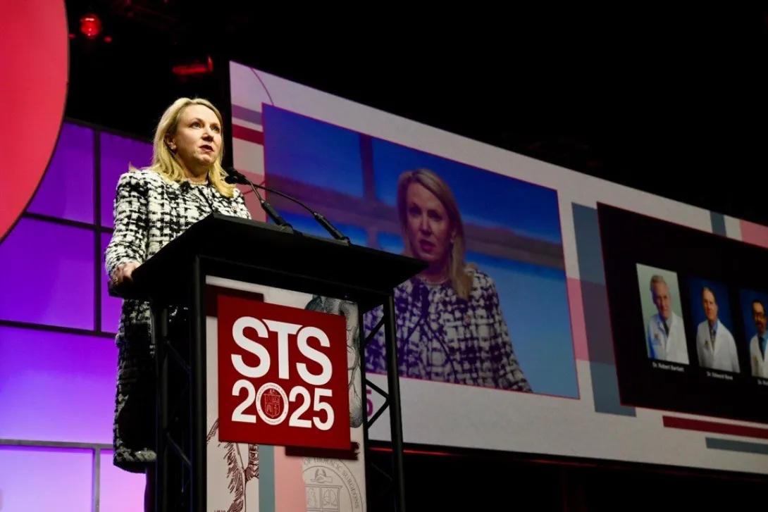 Romano delivers her presidential address at the 2025 STS Annual Meeting