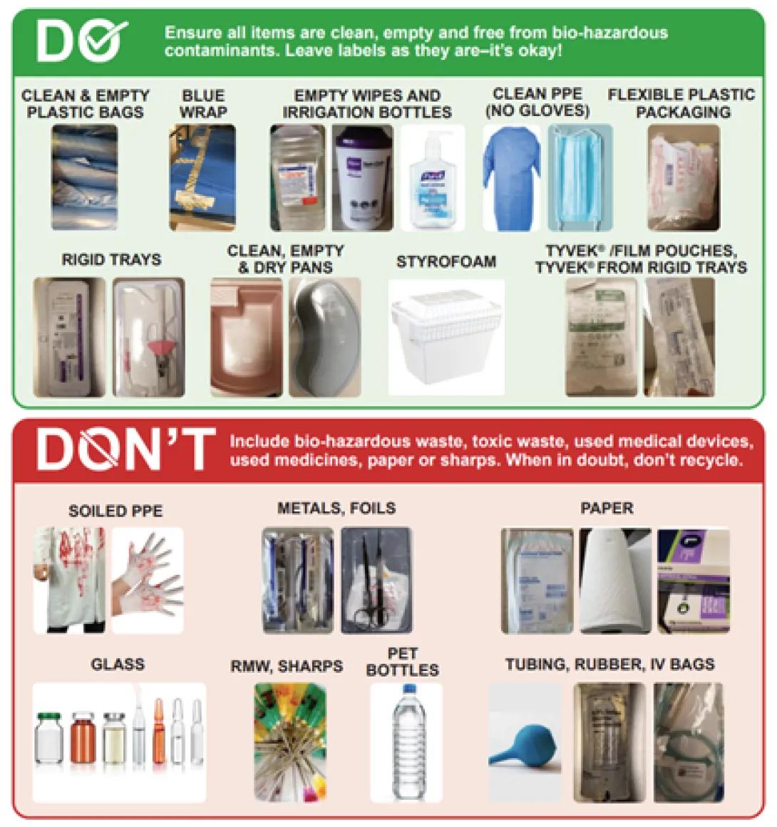 Plastics Do and Don't Graphic