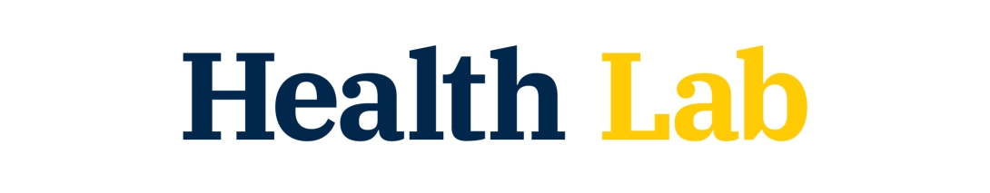 Health in blue, Lab in maize